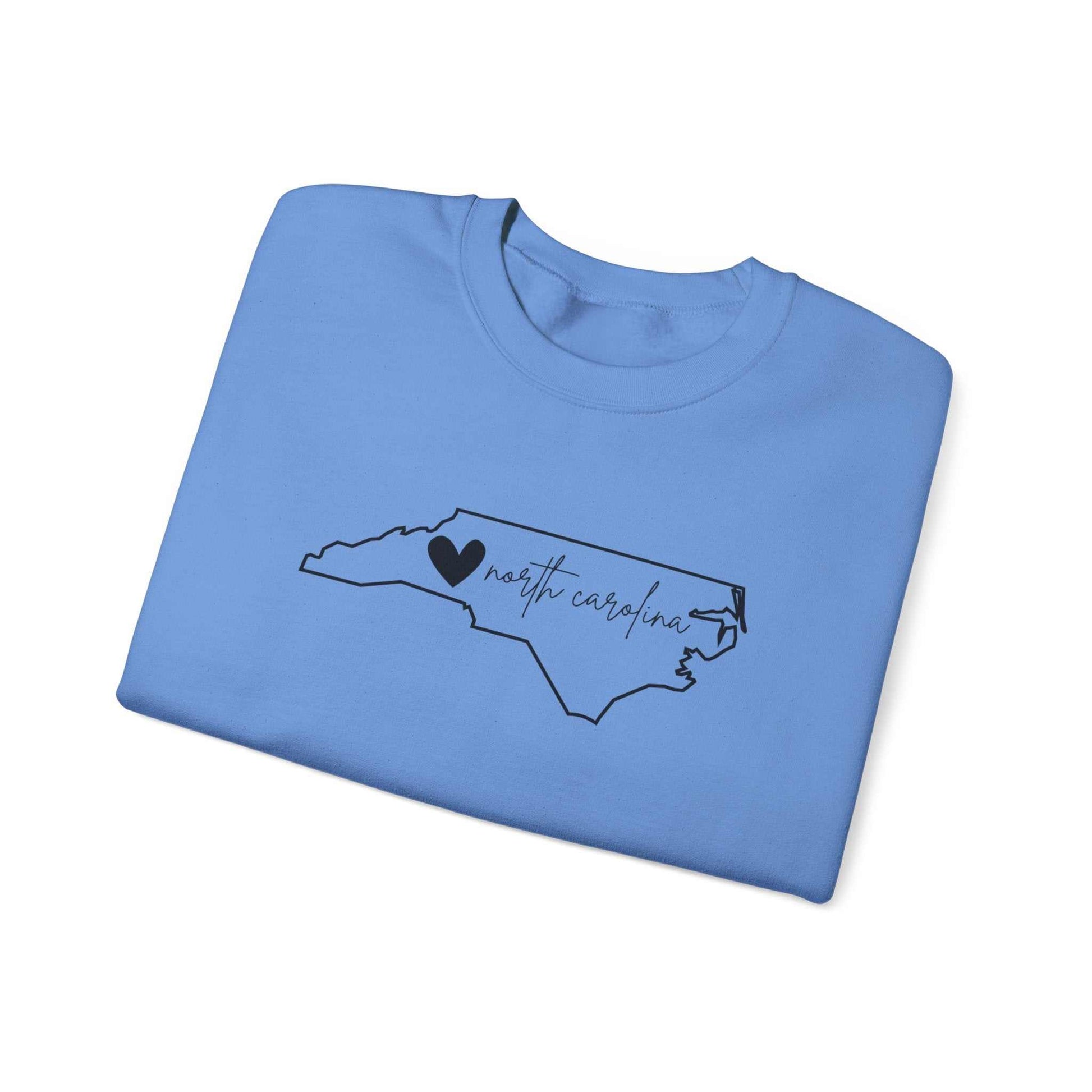 Folded North Carolina Heart Unisex Sweatshirt