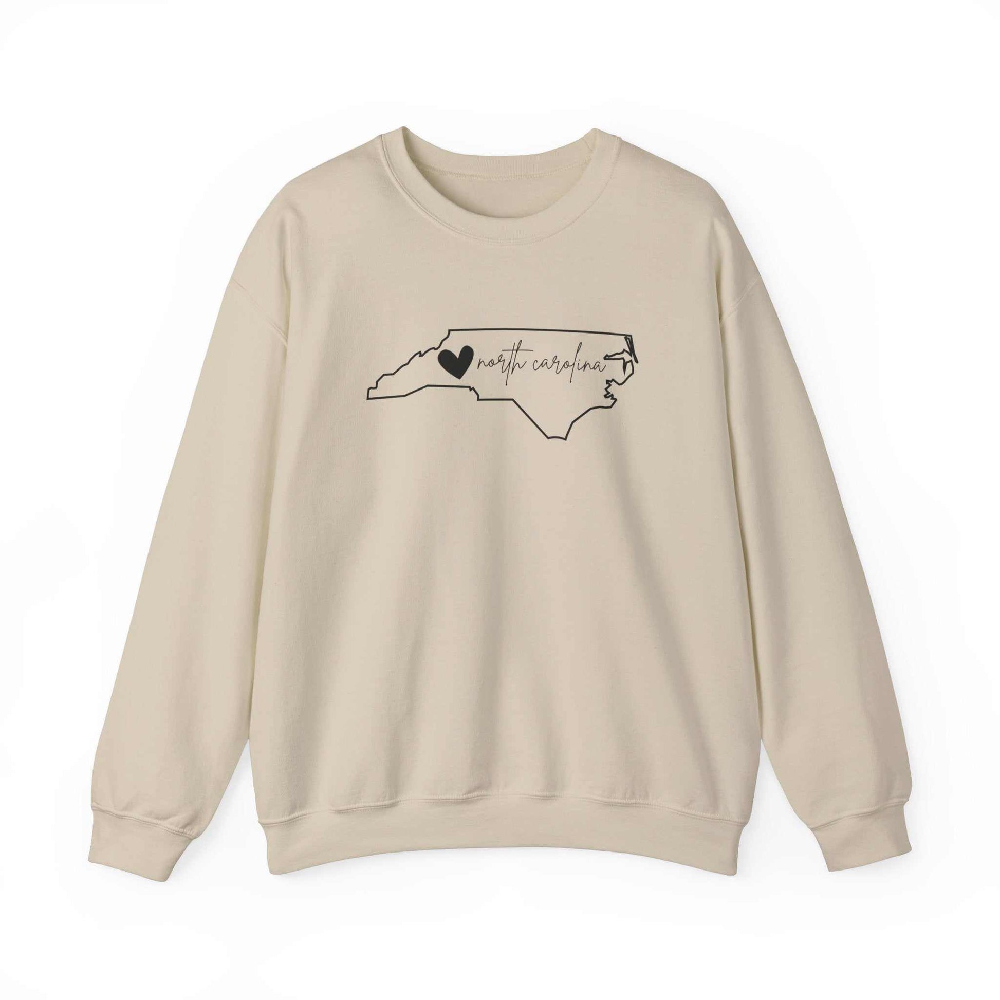 Sand North Carolina Heart Unisex Sweatshirt