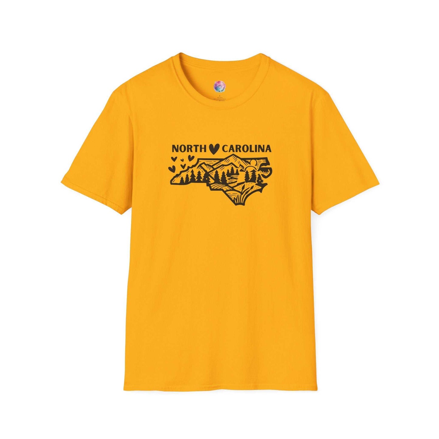 North Carolina Mountain Shirt, Gold