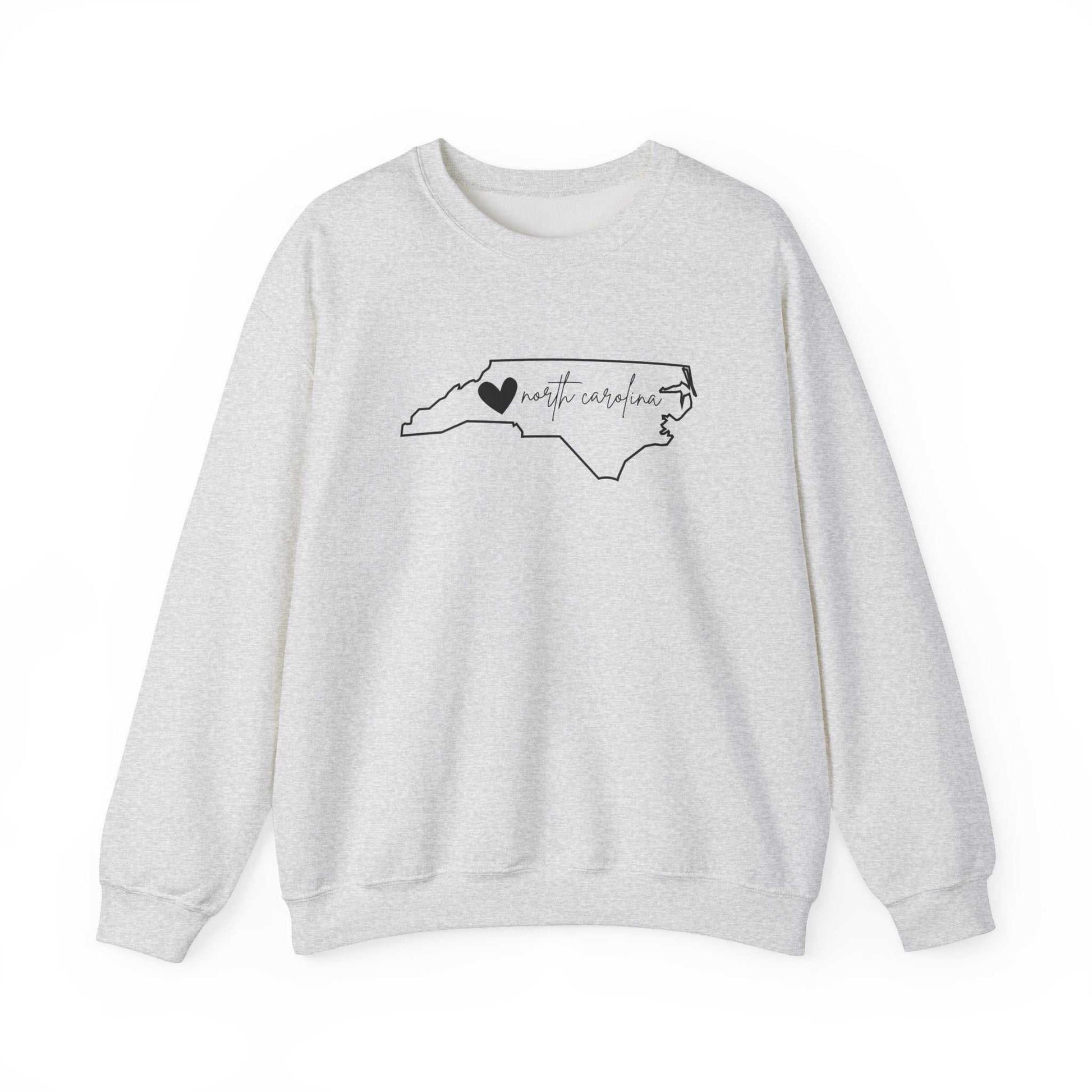 Ash North Carolina Heart Unisex Sweatshirt