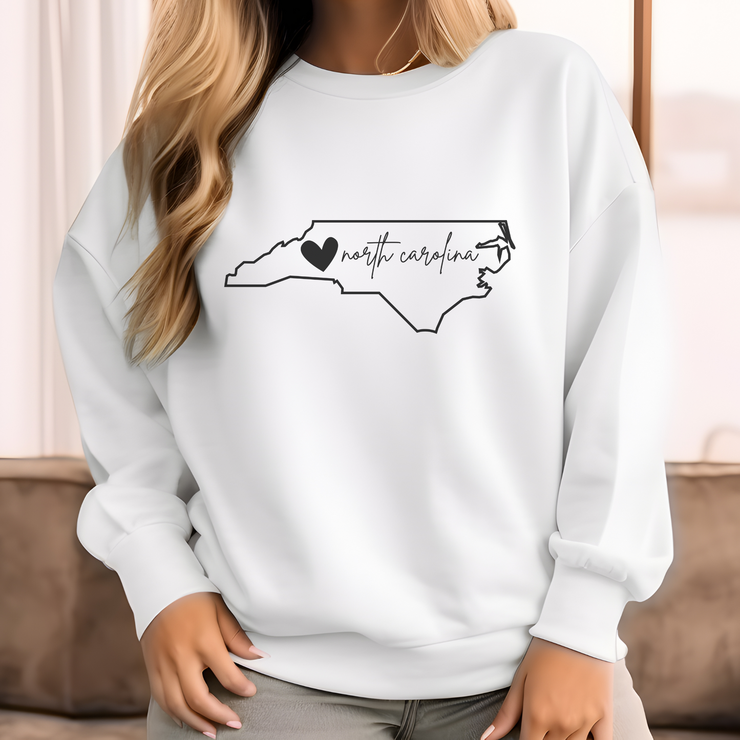 North Carolina Heart Unisex Sweatshirt