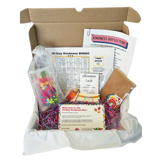 The 30 Day Kindness Challenge Box, an interactive kindness kit by Flint Fam Creates