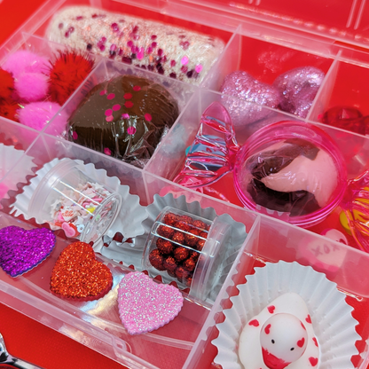 Valentine's Day Sensory Bin with Modeling Dough for Sensory Play