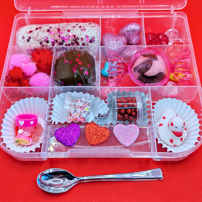 Valentine's Day Sensory Bin with Modeling Dough