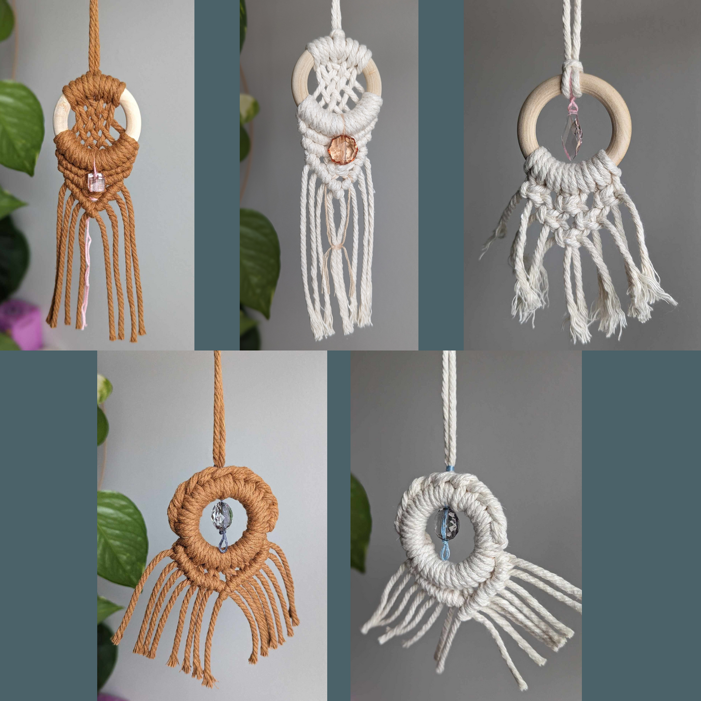 Macrame Boho Car Charms