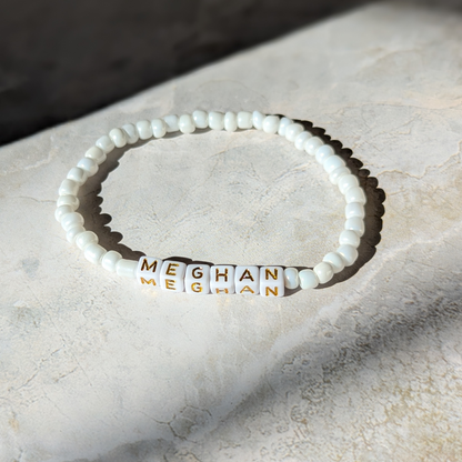 Personalized Birthday Girl Bracelet Set – Custom Name & Cupcake Charm