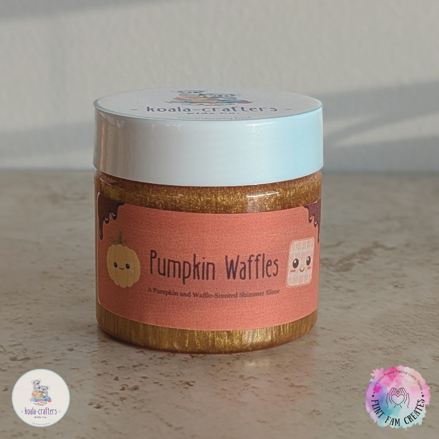 Pumpkin Waffles and Cup of Coffee Slime Two Pack, Limited Edition