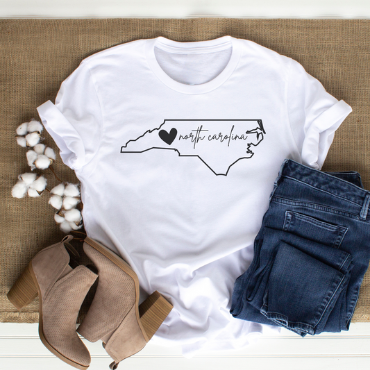 North Carolina Heart Unisex T-shirt