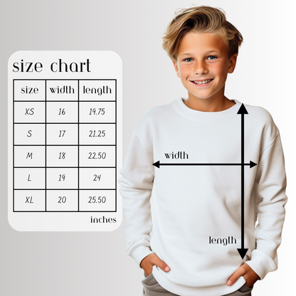 "Messy Hands, Happy Heart" Youth Young Artist Sweatshirt