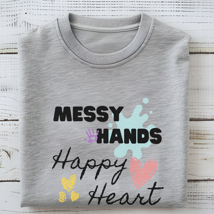 "Messy Hands, Happy Heart" Youth Young Artist Sweatshirt