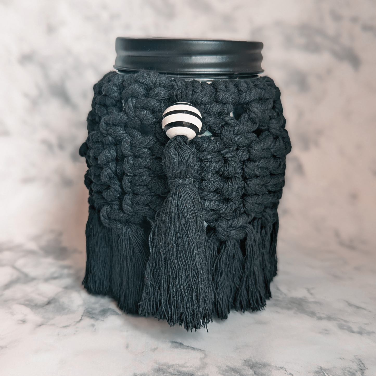 Gothic Mason Jar Candle Holder