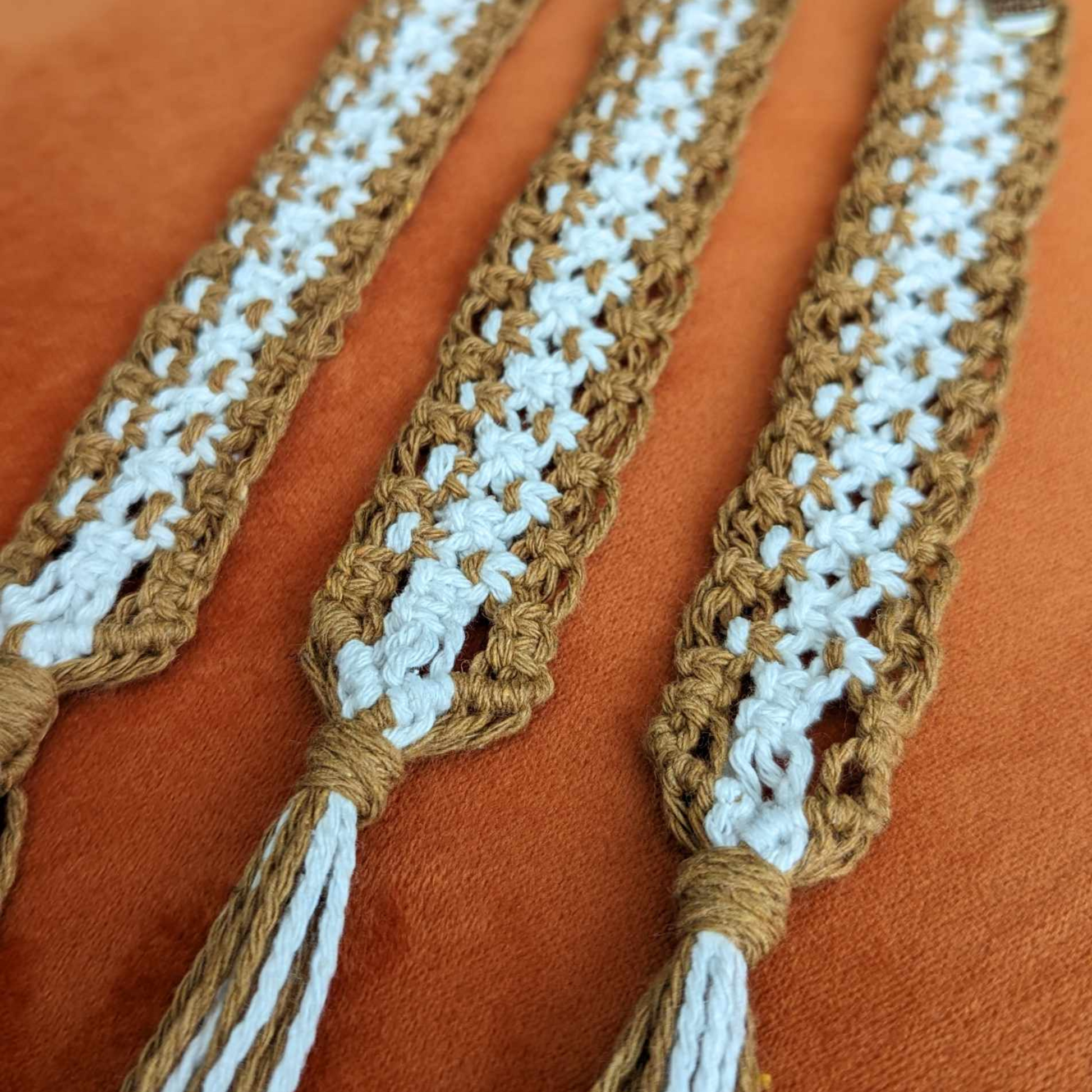 Macrame Bookmark with Coffee Charm