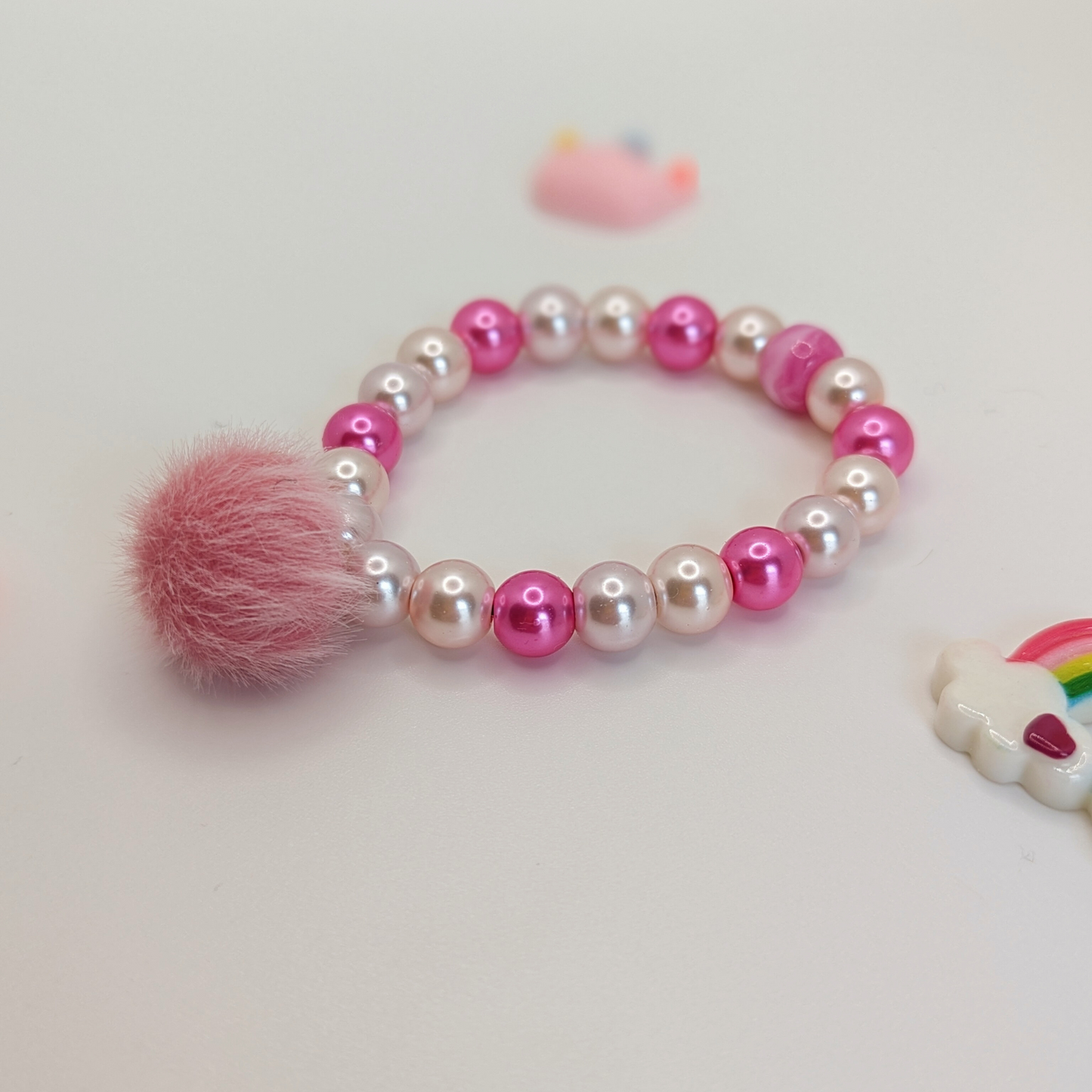 Pink Puff Bracelet for Little Girls