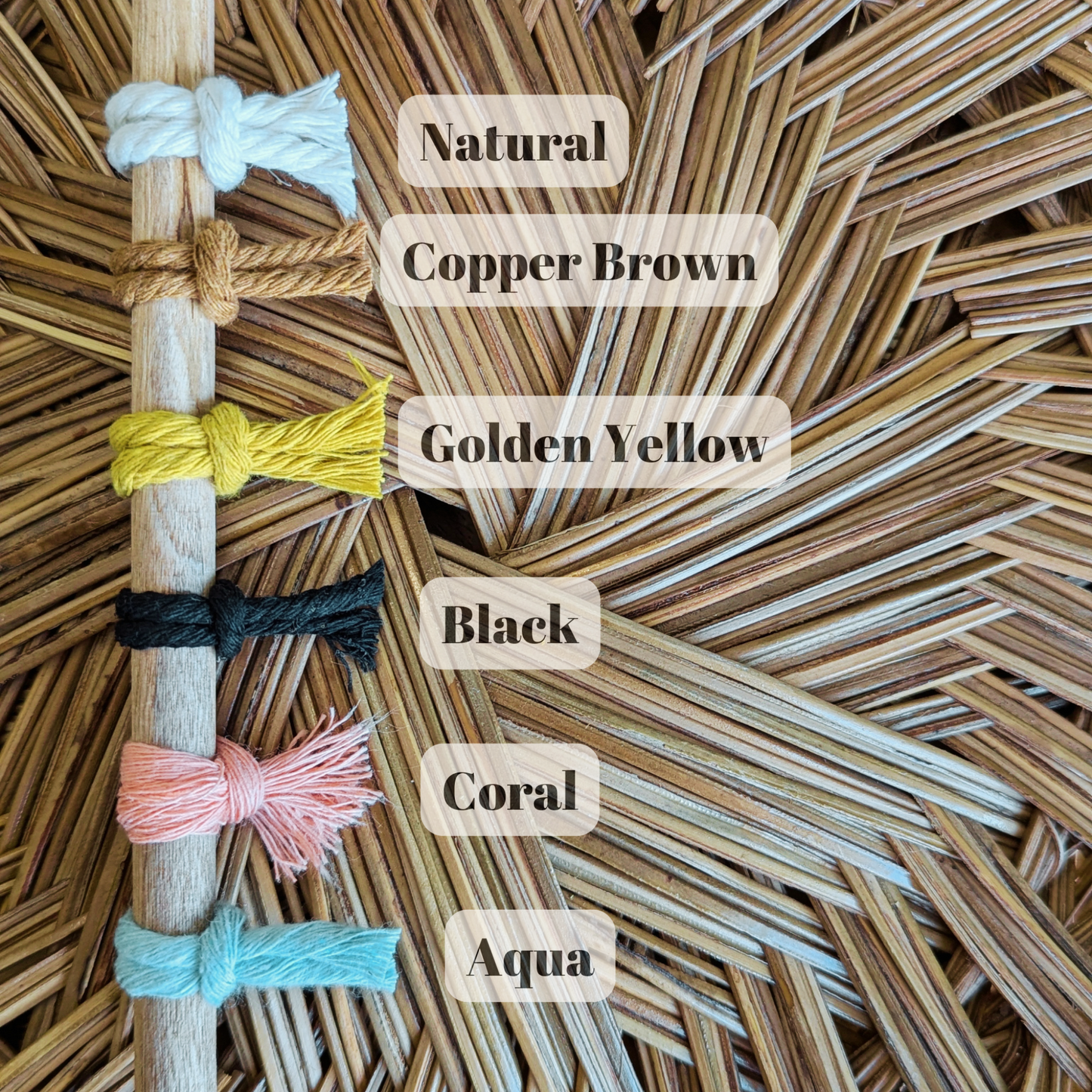 Simple Macrame Wristlet Keychain Color choices 2