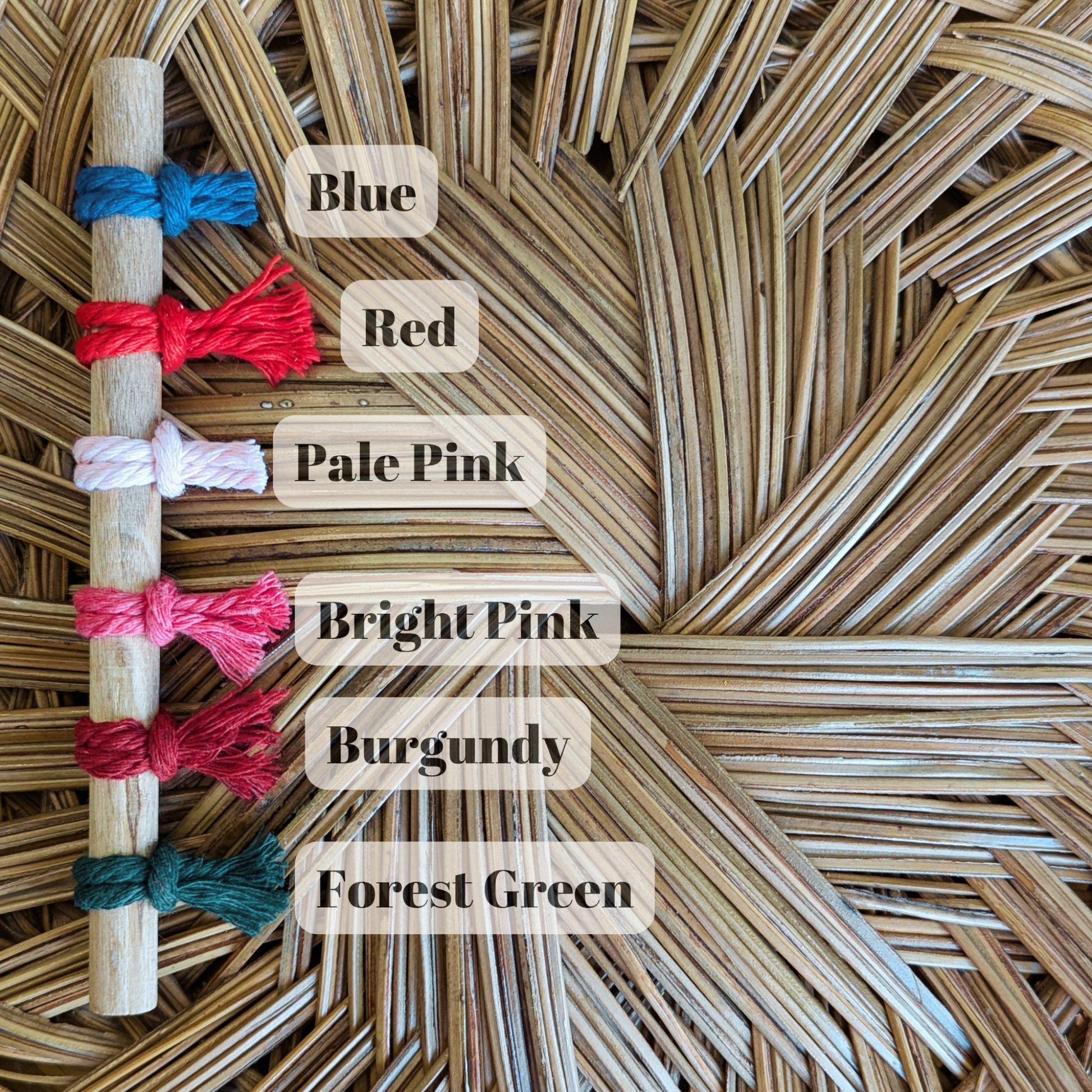 Simple Macrame Wristlet Keychain Color Choices