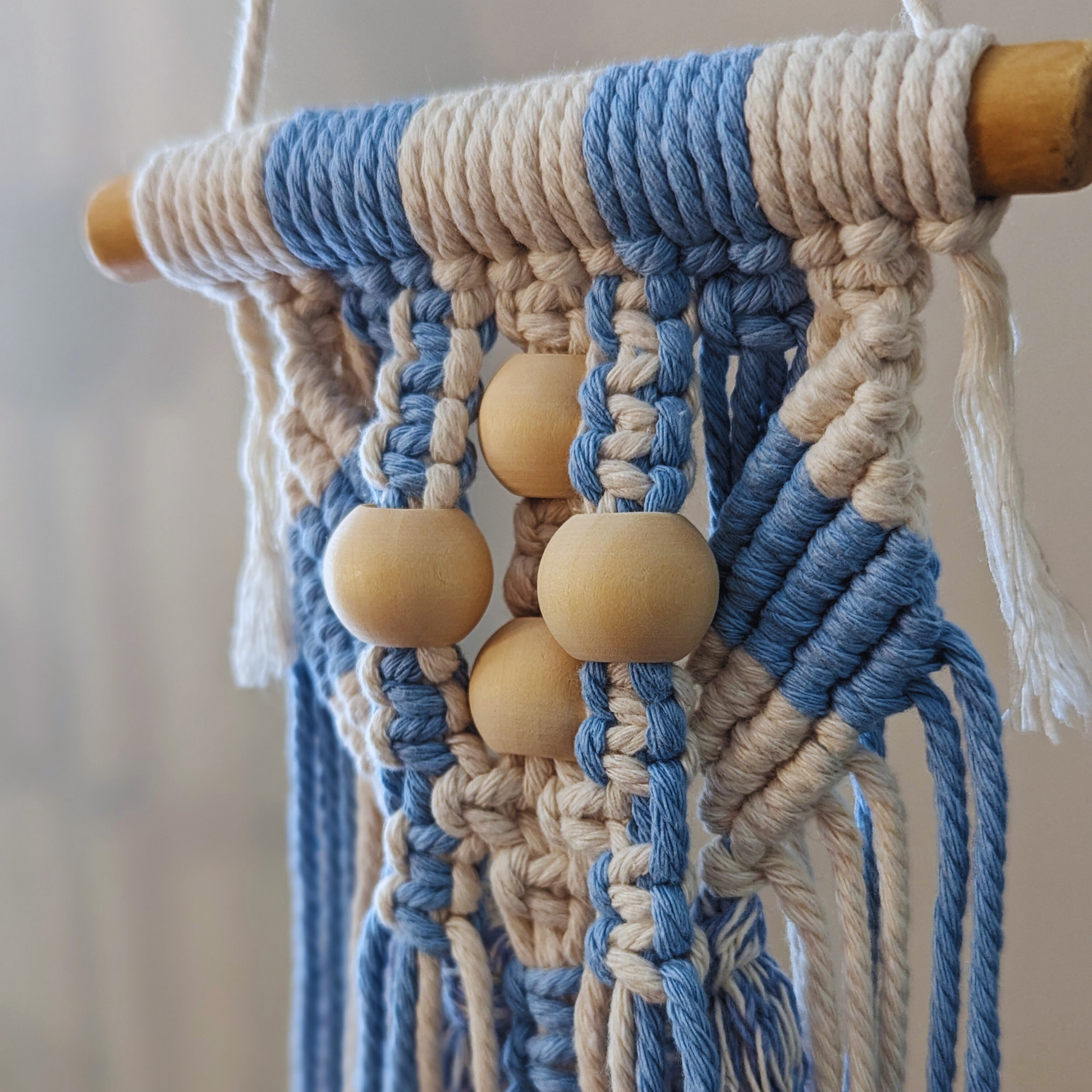 Limited Edition Summer Blue Macrame Wall Hanging