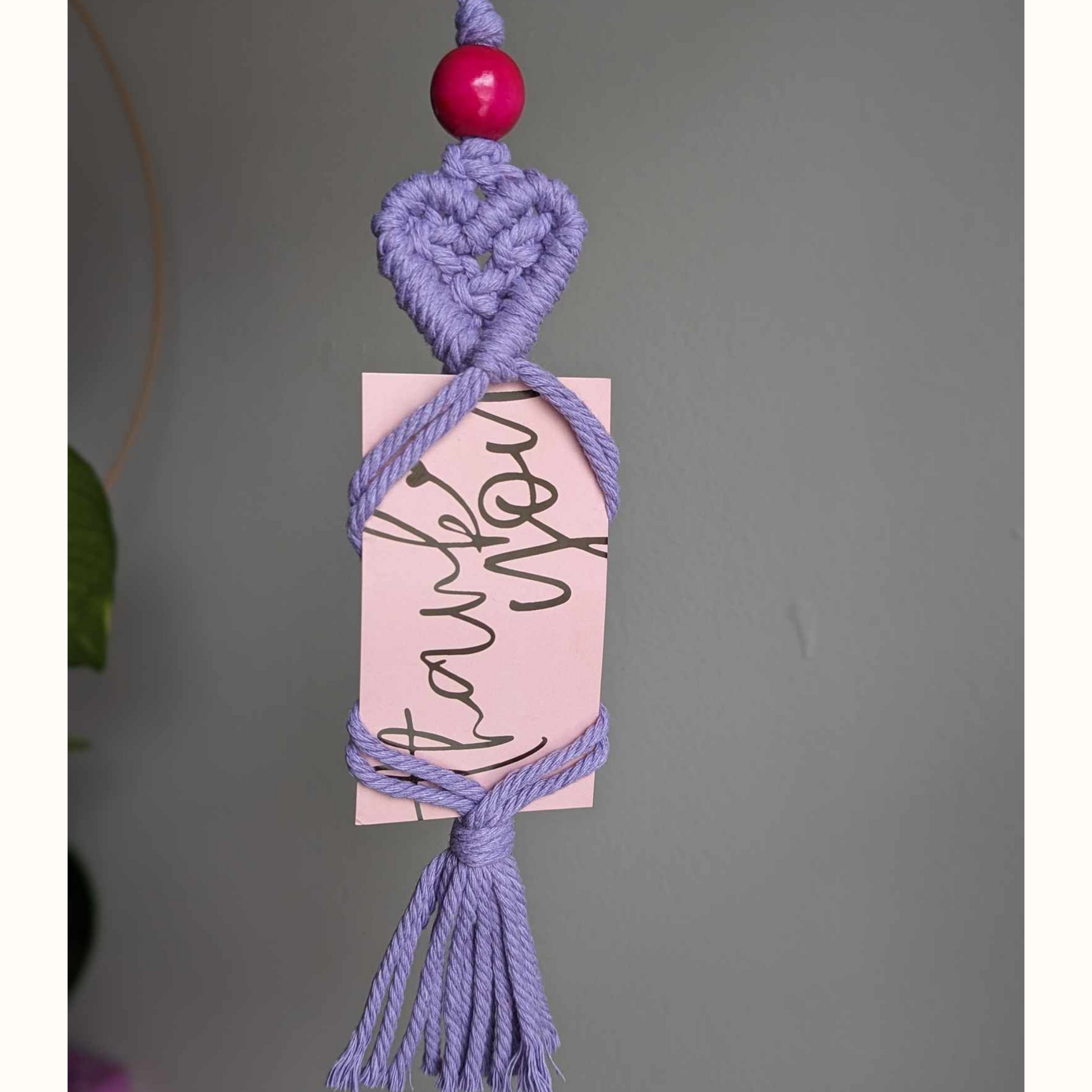 Macrame Heart Mini Photo Holder