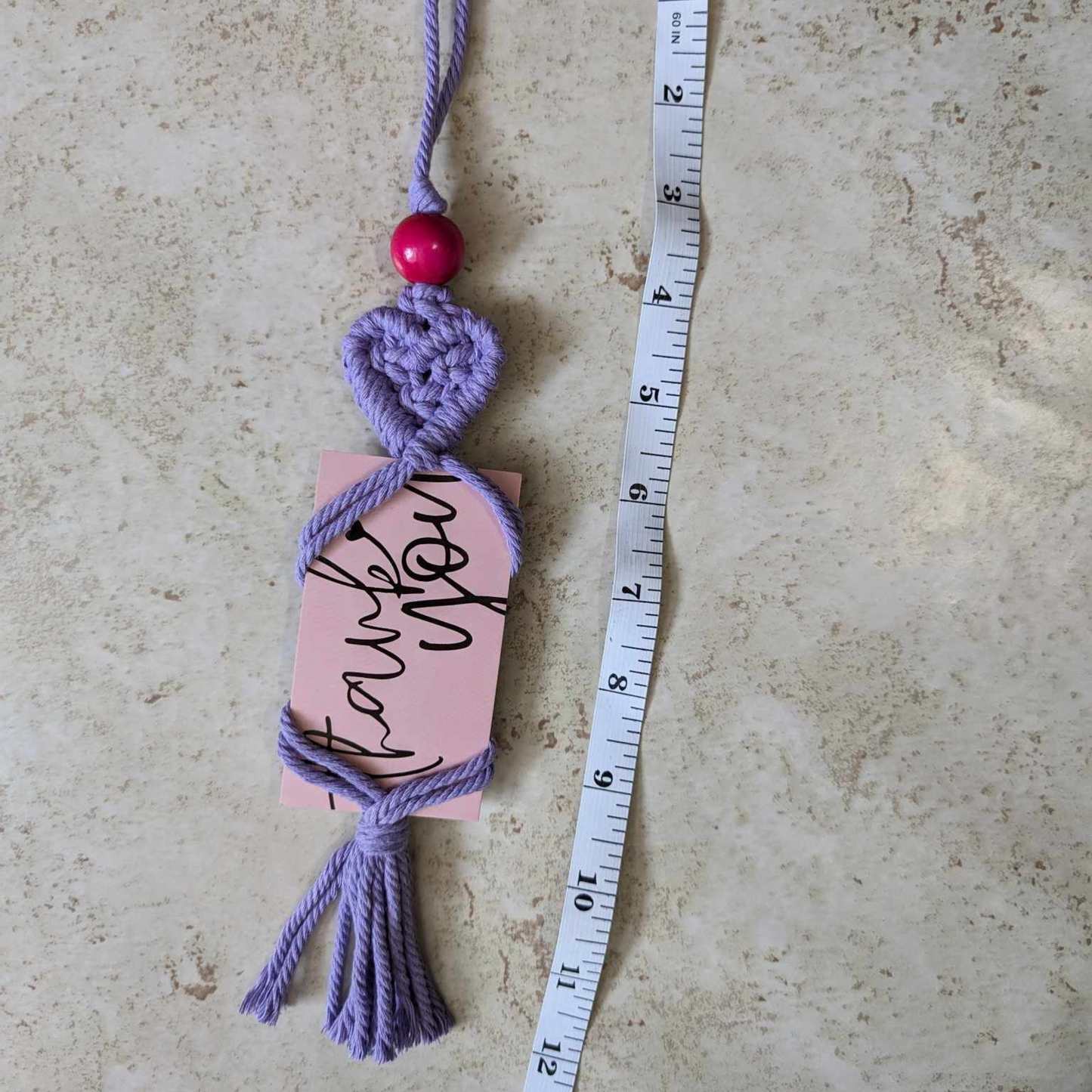 Macrame Heart Mini Photo Holder