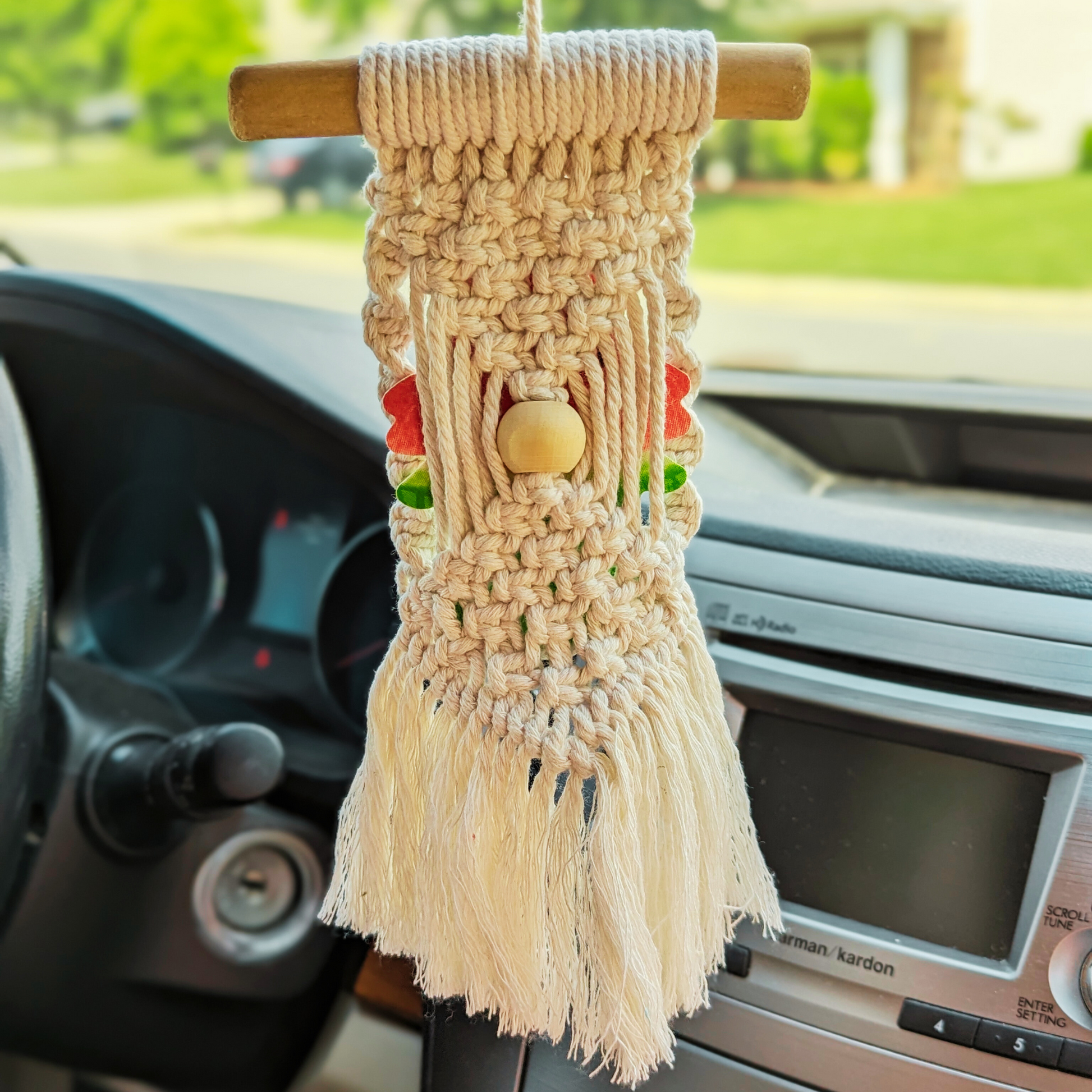 Boho Macrame Air Freshener Holder for Car