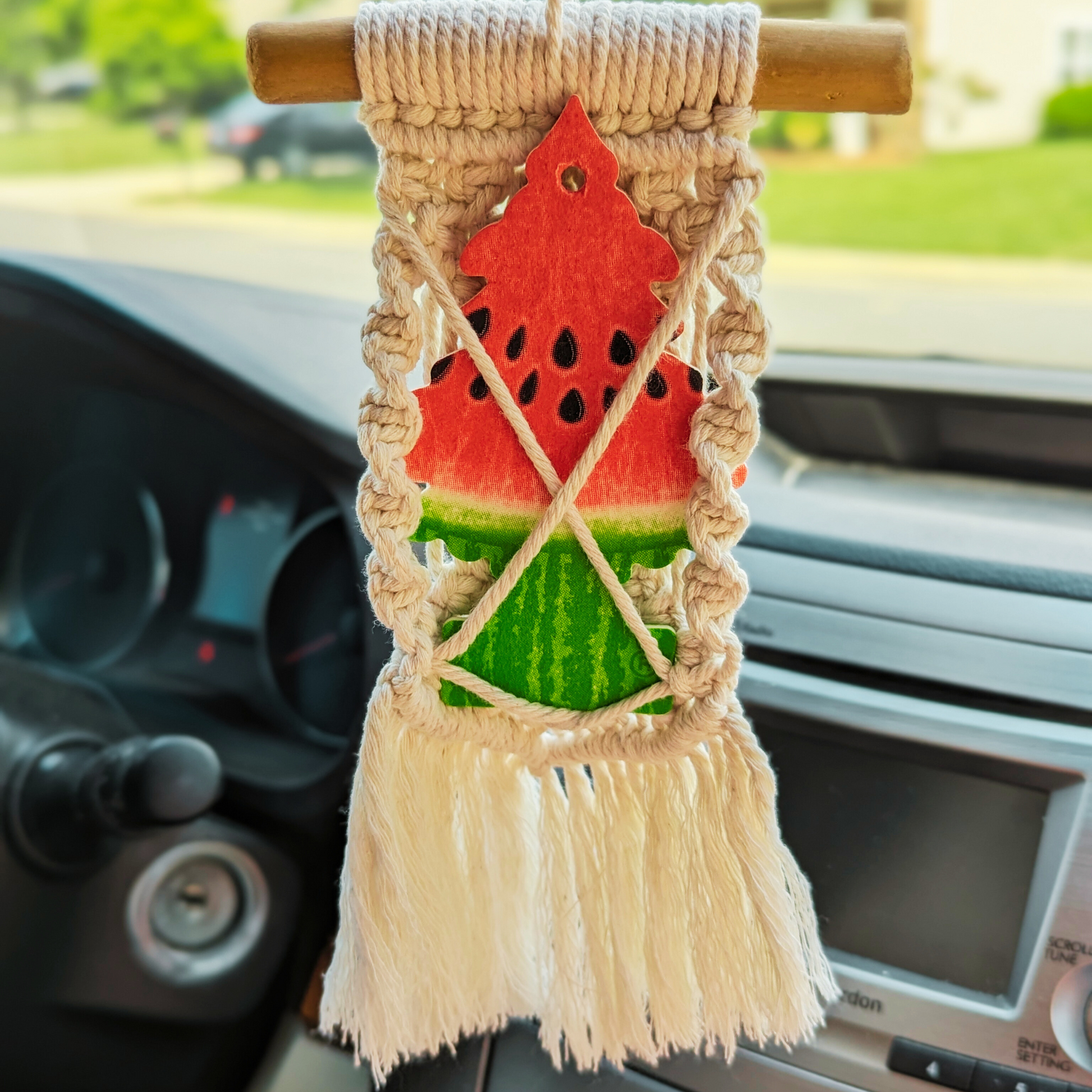 Boho Macrame Air Freshener Holder for Car