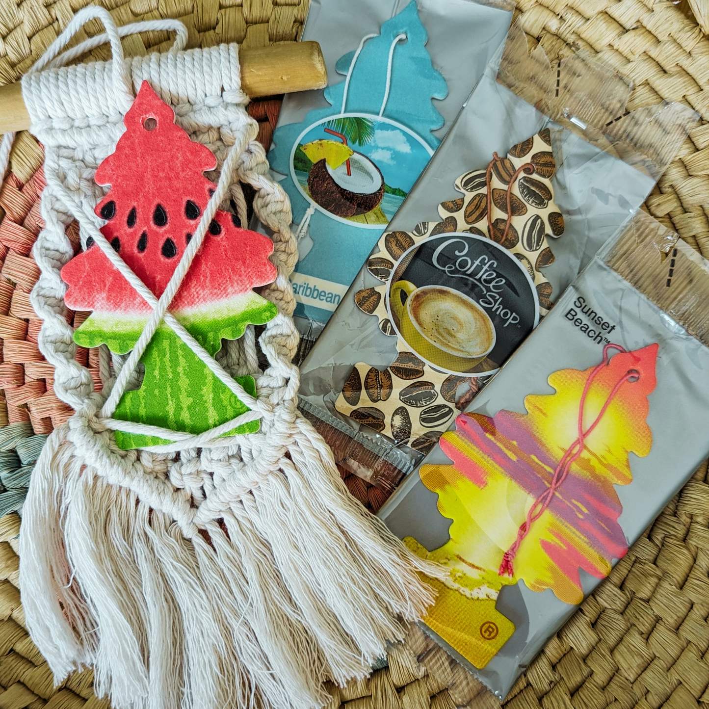 Boho Macrame Air Freshener Holder for Car