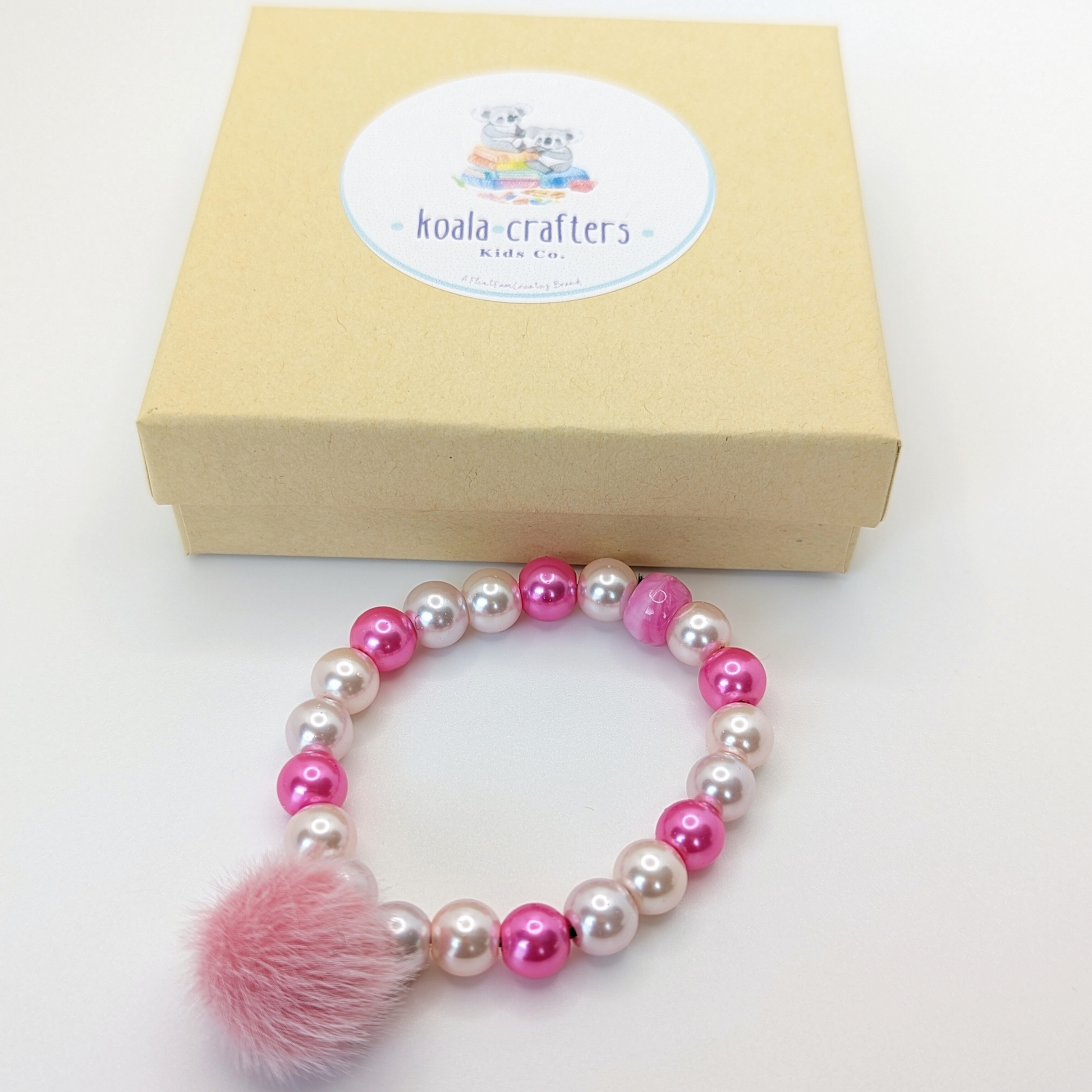 Pink Puff Bracelet for Little Girls