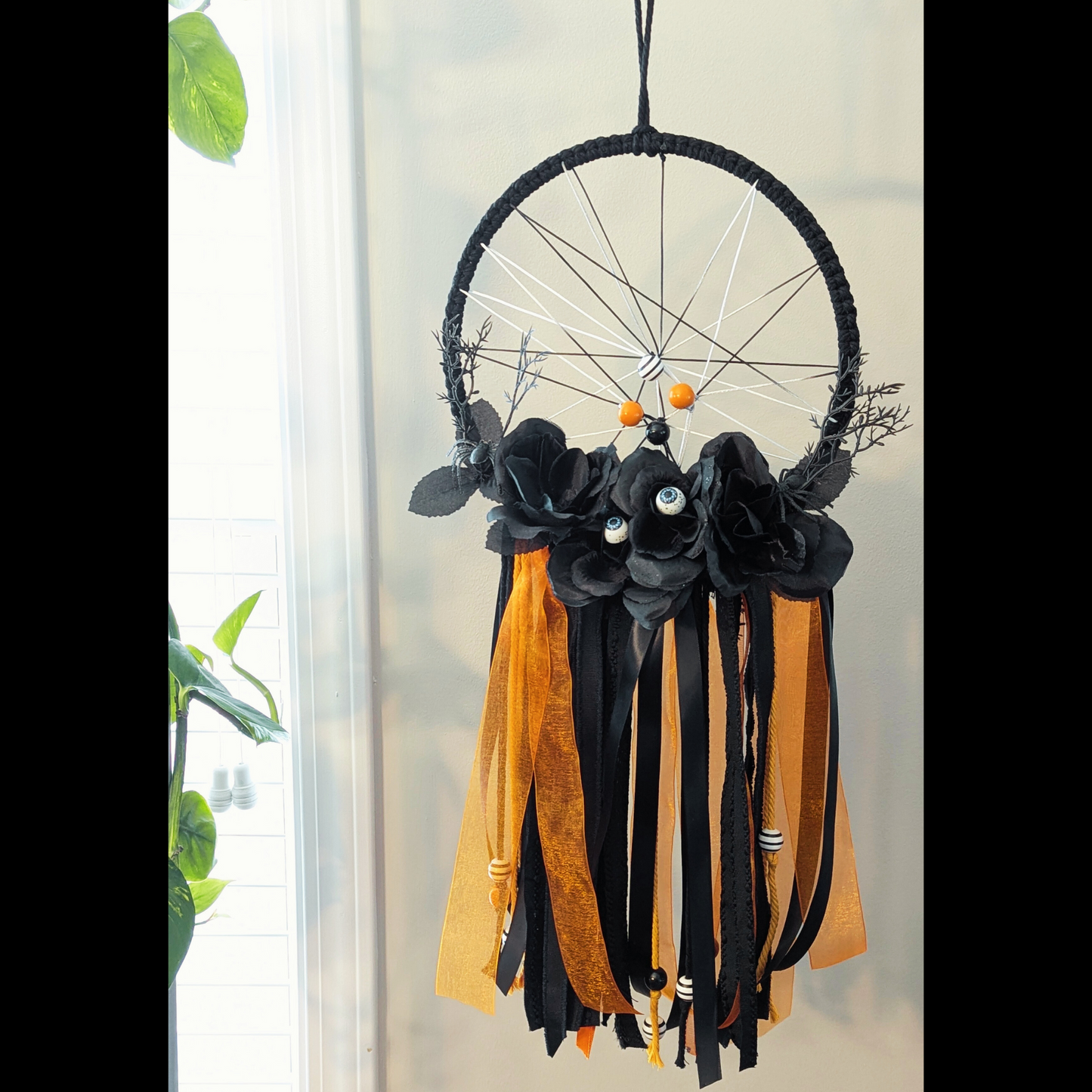 Halloween Macrame Dream Catcher Wall Hanging