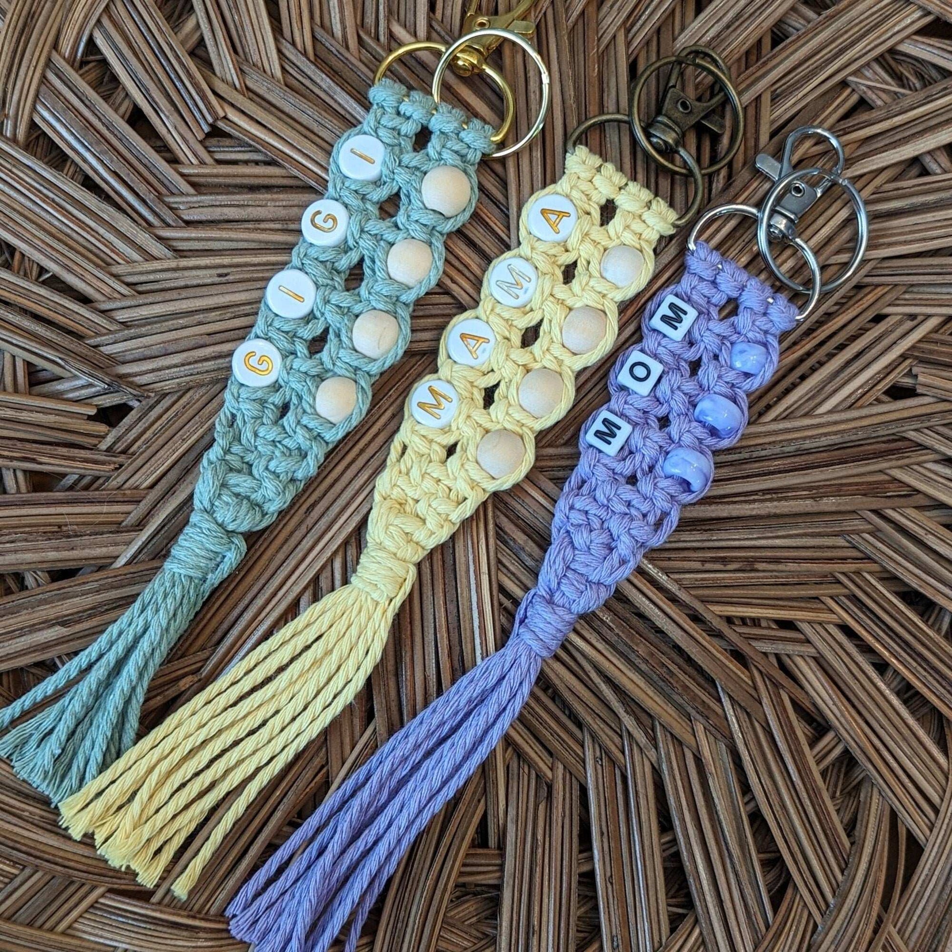 Personalized Macrame Keychain: "The Jane"