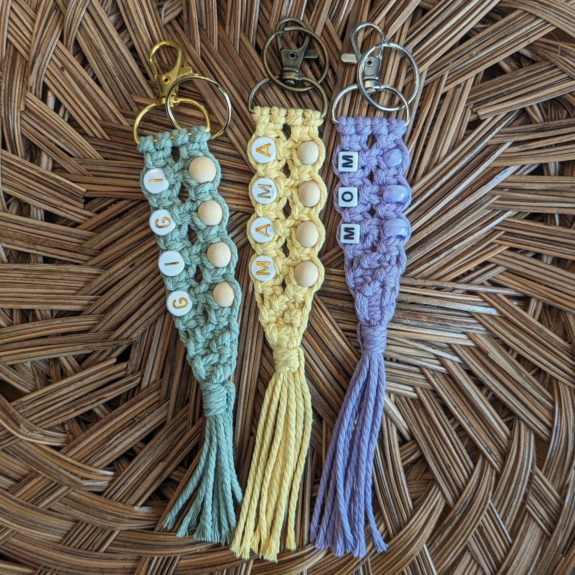 Personalized Macrame Keychain: "The Jane"