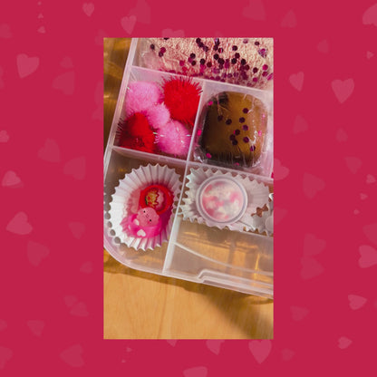 Valentine's Day Sensory Bin with Modeling Dough